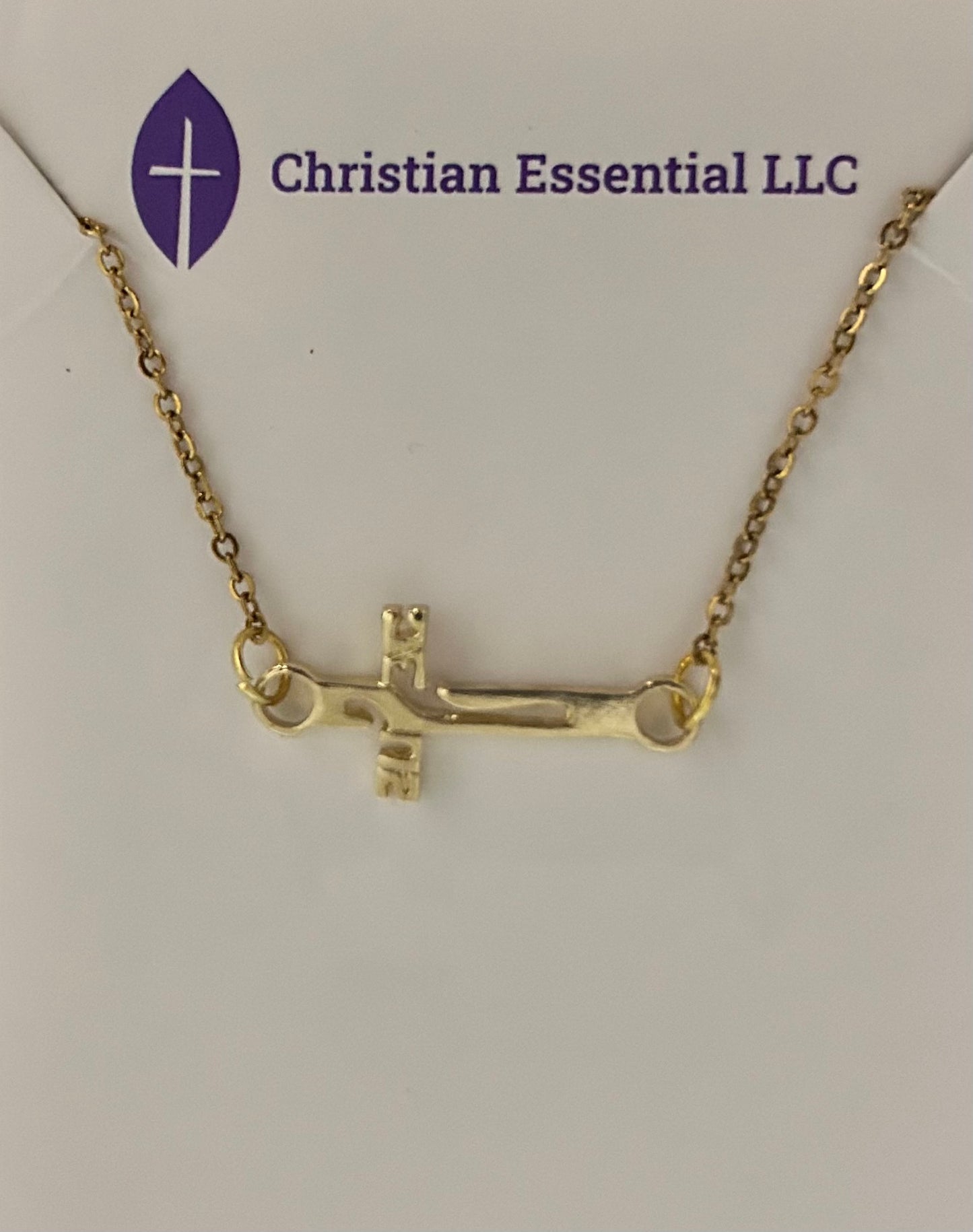 Women's gold tone Jesus bracelet